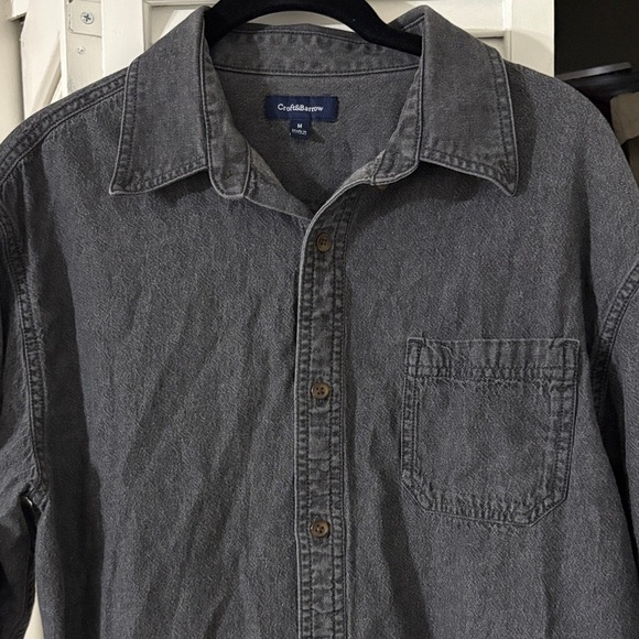 Croft & Barrow Dark Gray Denim Shirt - Picture 2 of 7